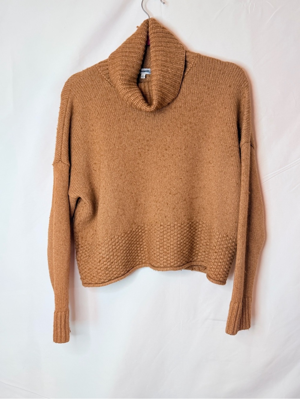 Madewell Cropped Turtleneck Sweater - Camel